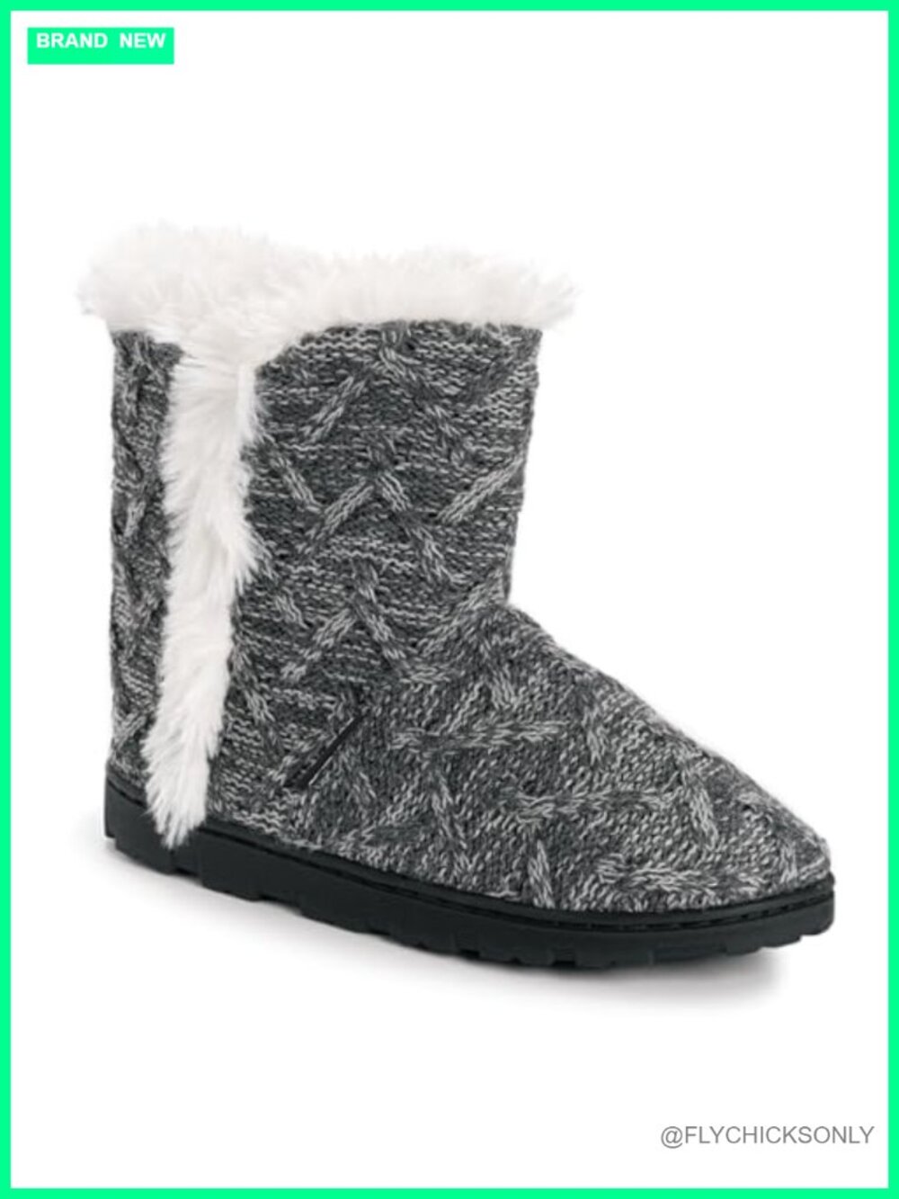 Faux Fur Lined Memory Foam Slippers Indoor Outdoor Sole Ankle Mukluks